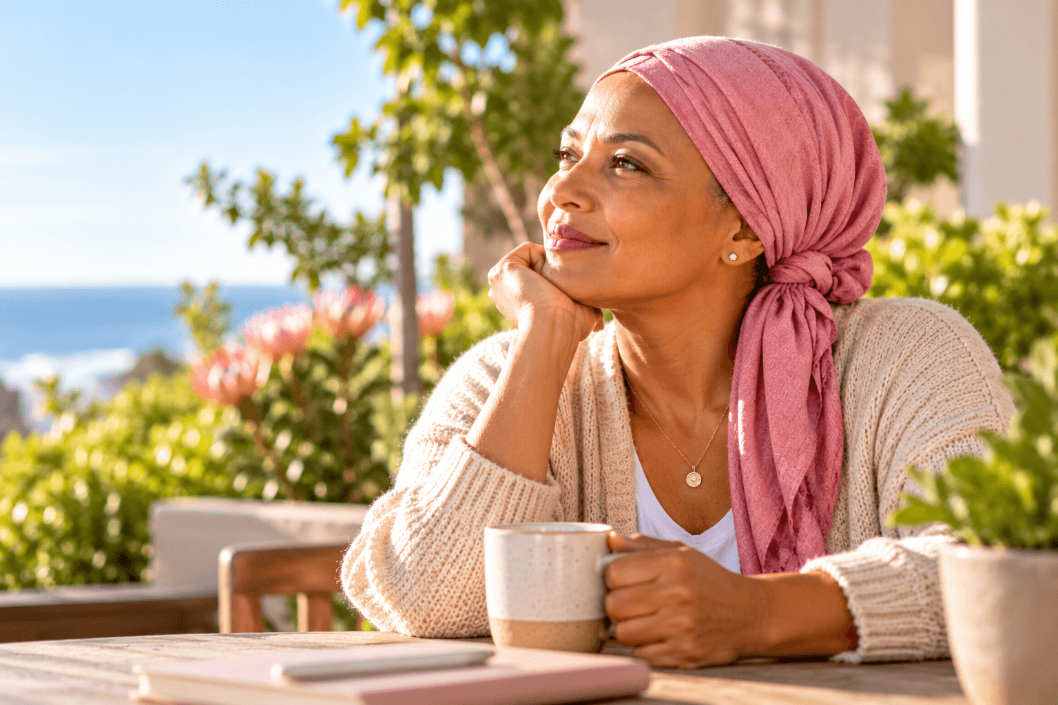 Woman representing emotional support through the cancer journey